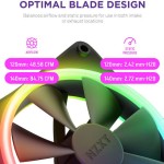 NZXT F120 RGB Duo Case Fan με Σύνδεση 4-Pin PWM