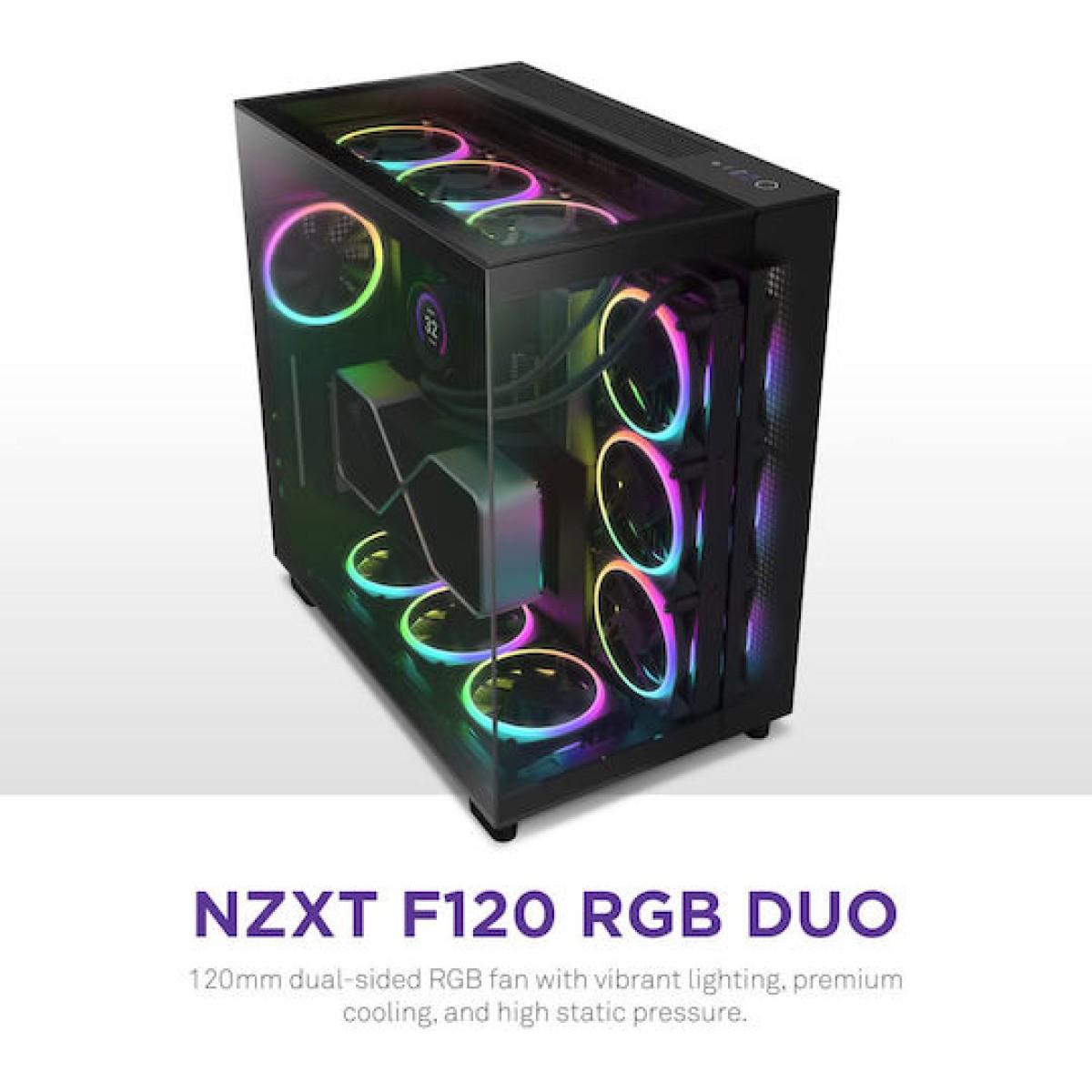 NZXT F120 RGB Duo Case Fan με Σύνδεση 4-Pin PWM