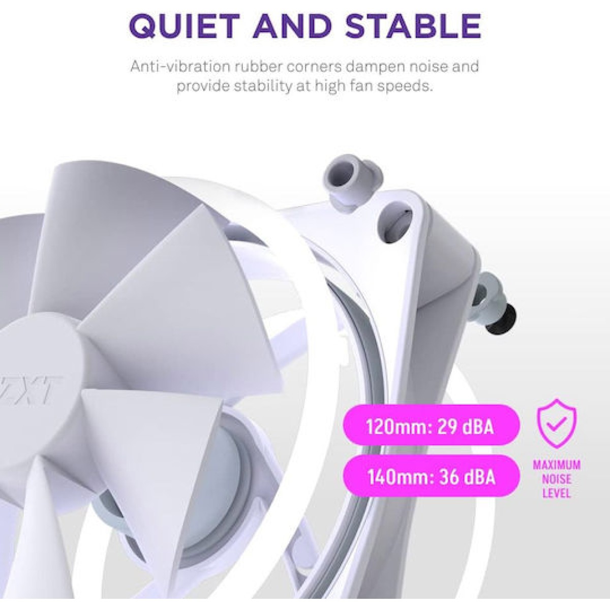 NZXT F120 RGB Duo Case Fan με Σύνδεση 4-Pin PWM Λευκό