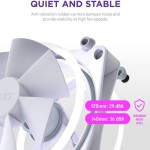 NZXT F120 RGB Duo Case Fan με Σύνδεση 4-Pin PWM Λευκό