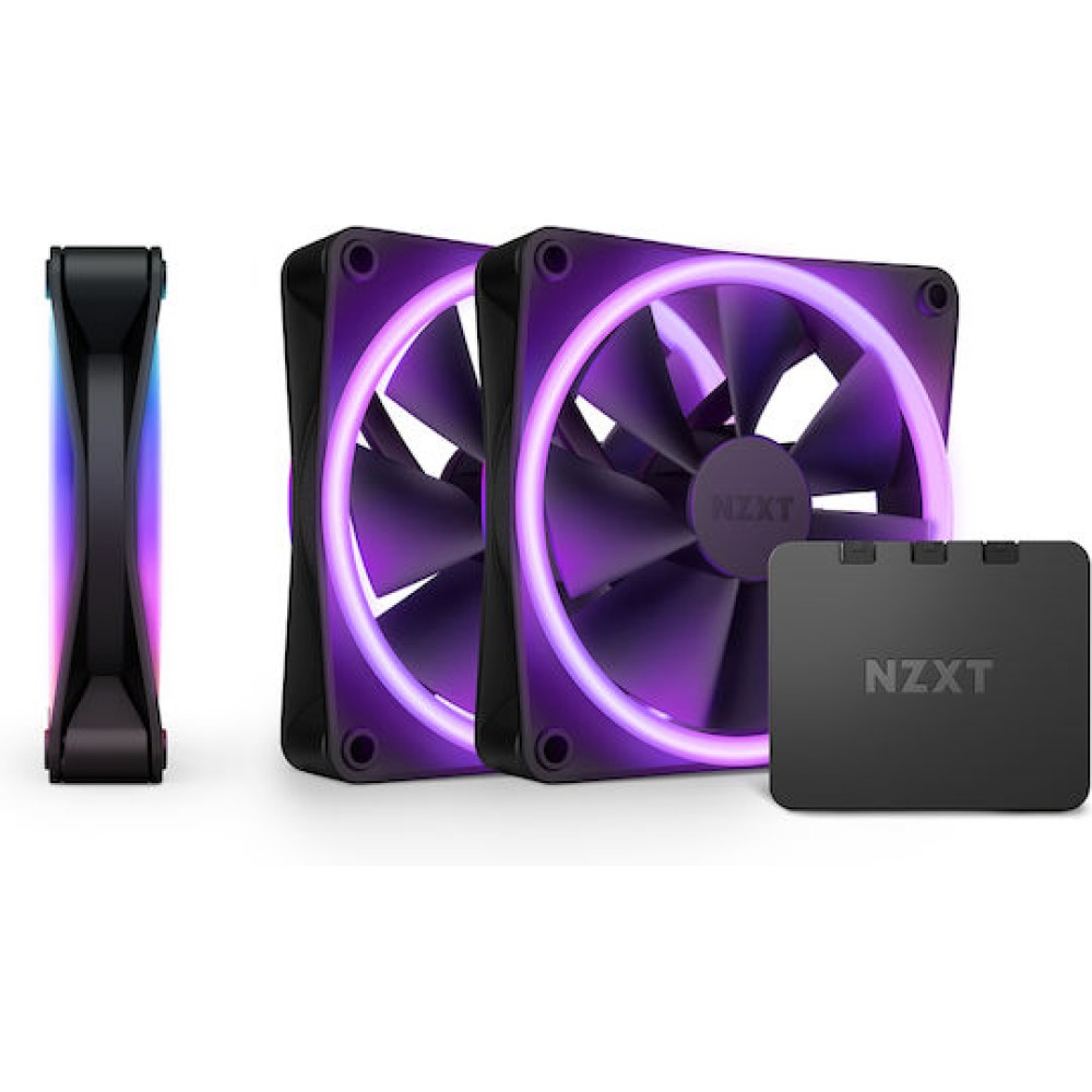 NZXT F120 RGB Duo Case Fan με Σύνδεση 4-Pin PWM 3τμχ