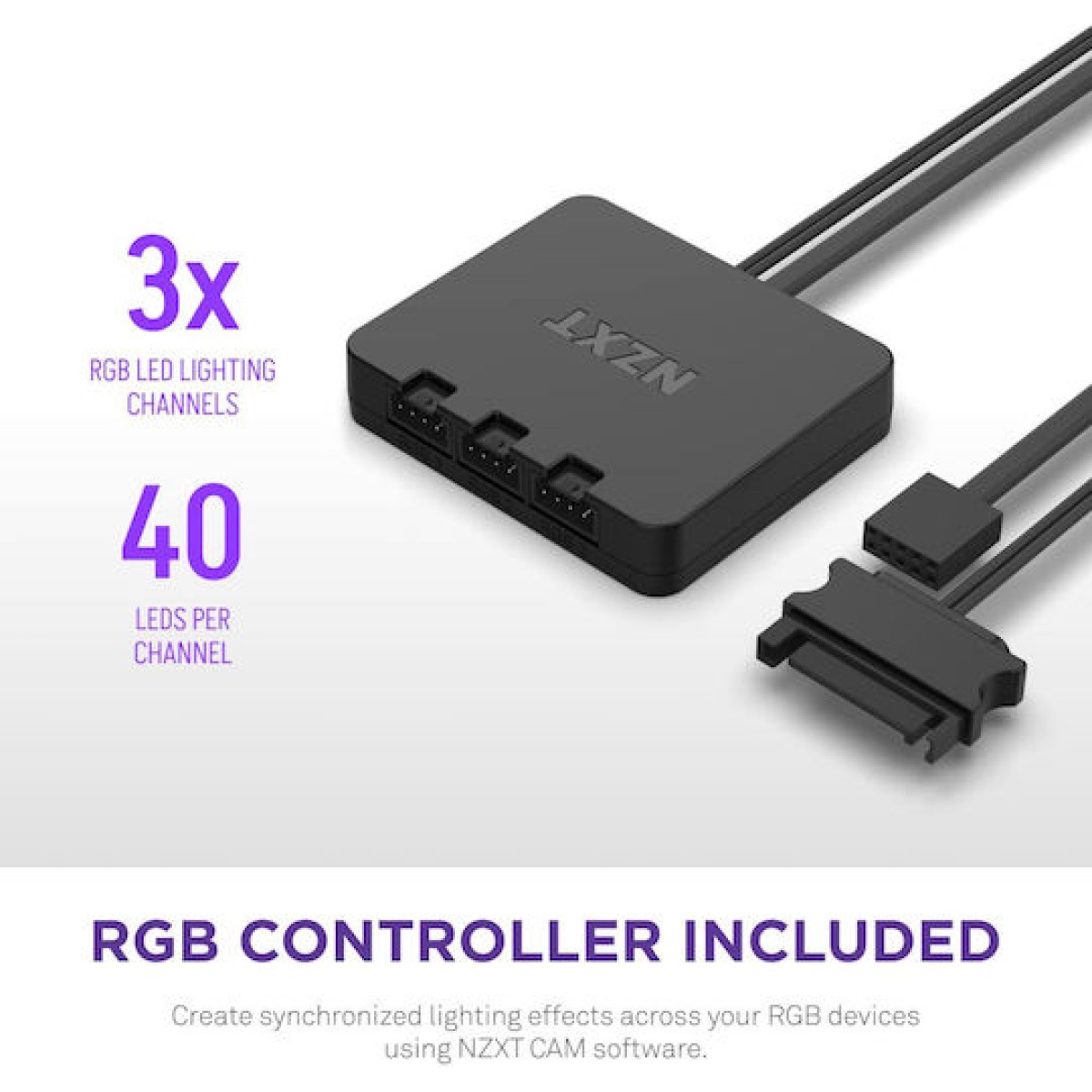 NZXT F120 RGB Duo Case Fan με Σύνδεση 4-Pin PWM 3τμχ