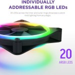 NZXT F120 RGB Duo Case Fan με Σύνδεση 4-Pin PWM 3τμχ