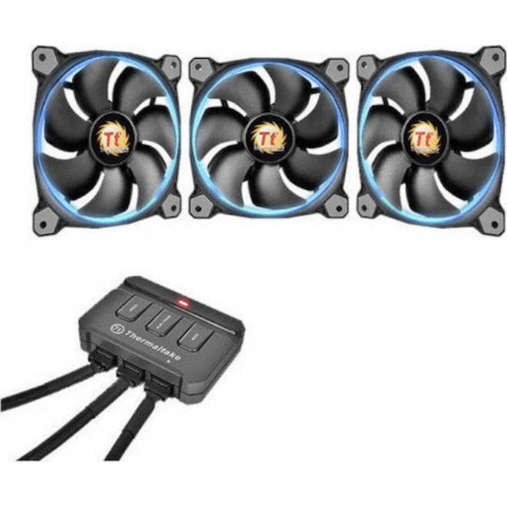 Thermaltake Riing 12 LED Case Fan 120mm με RGB Φωτισμό και Σύνδεση 4-Pin PWM 3τμχ