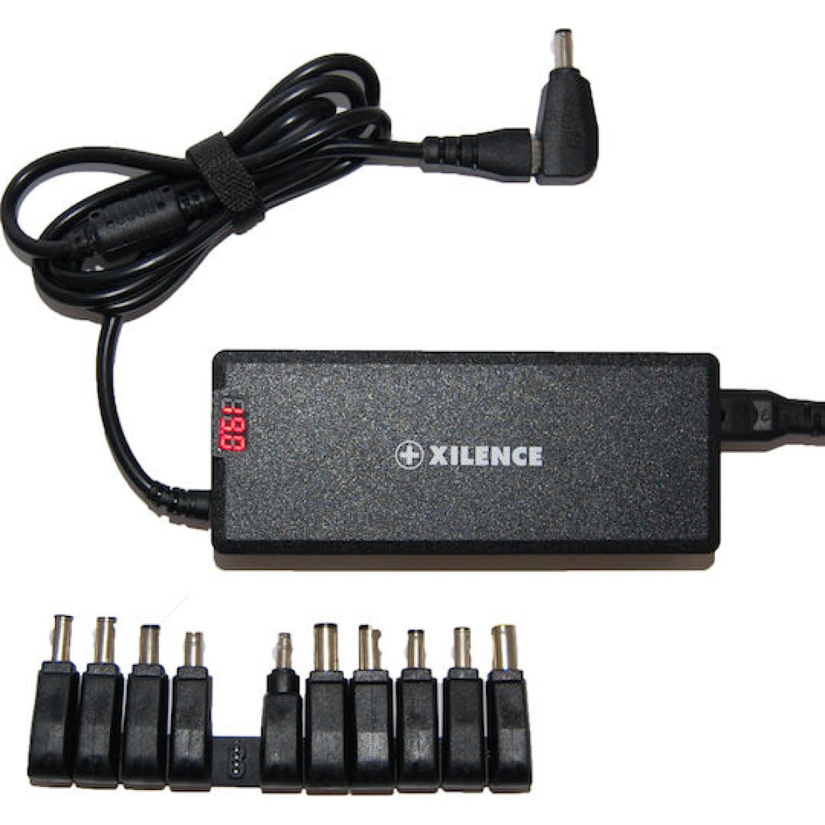 Xilence Universal Φορτιστής Laptop 75W με Αποσπώμενο Καλώδιο Τροφοδοσίας και με σετ βυσμάτων