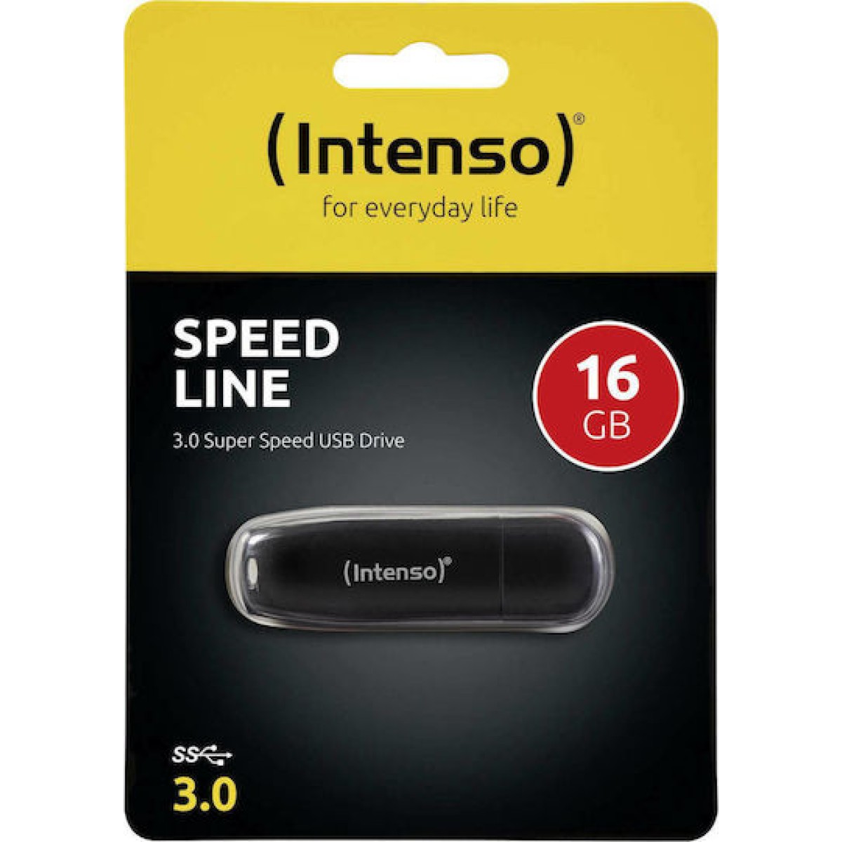 Intenso Speed Line 16GB USB 3.0 Stick Μαύρο