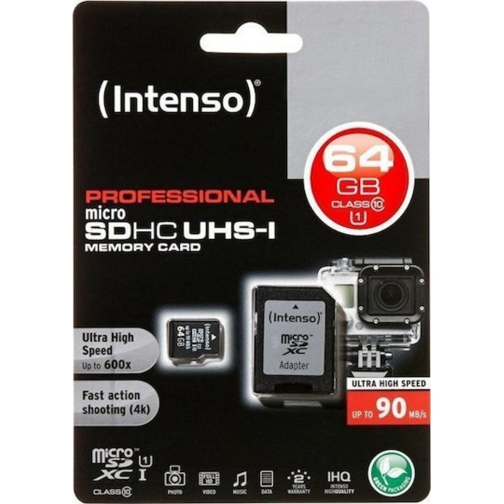 Intenso Professional microSDXC 64GB U1 with Adapter