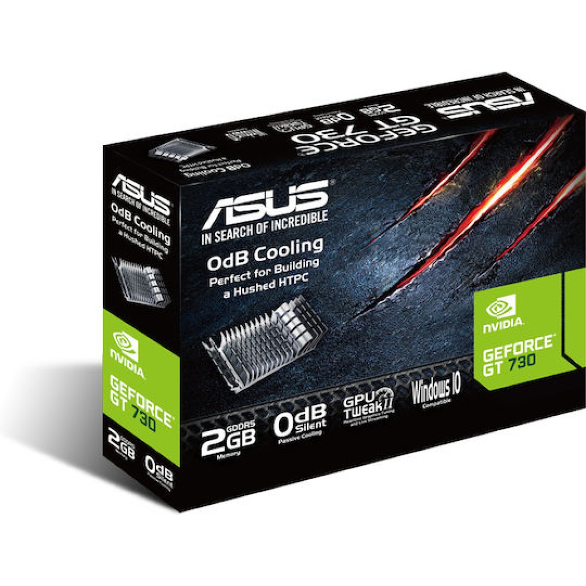Asus GeForce GT 730 2GB GDDR5 Silent with Brackets Κάρτα Γραφικών