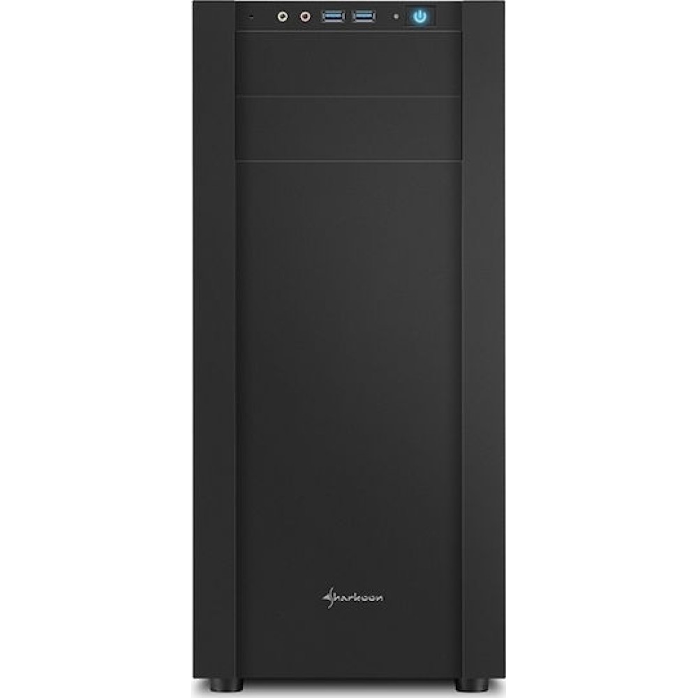 Sharkoon S25-W Midi Tower Κουτί Υπολογιστή με Πλαϊνό Παράθυρο Μαύρο