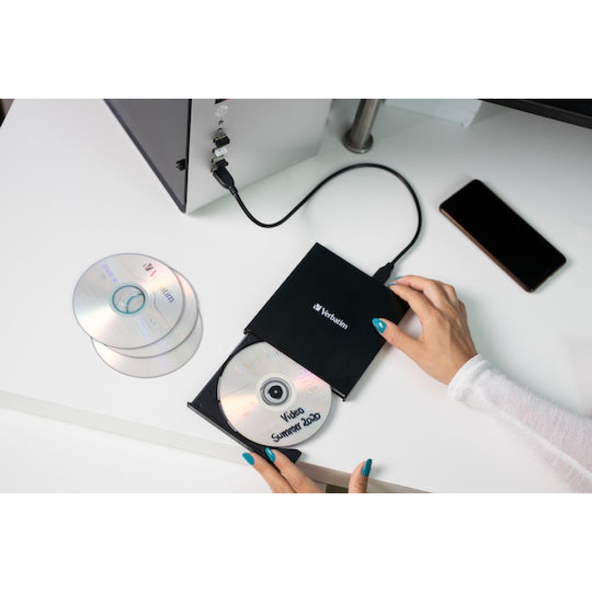 Verbatim Εξωτερικός Οδηγός Εγγραφής/Ανάγνωσης DVD για Laptop / Desktop Μαύρο