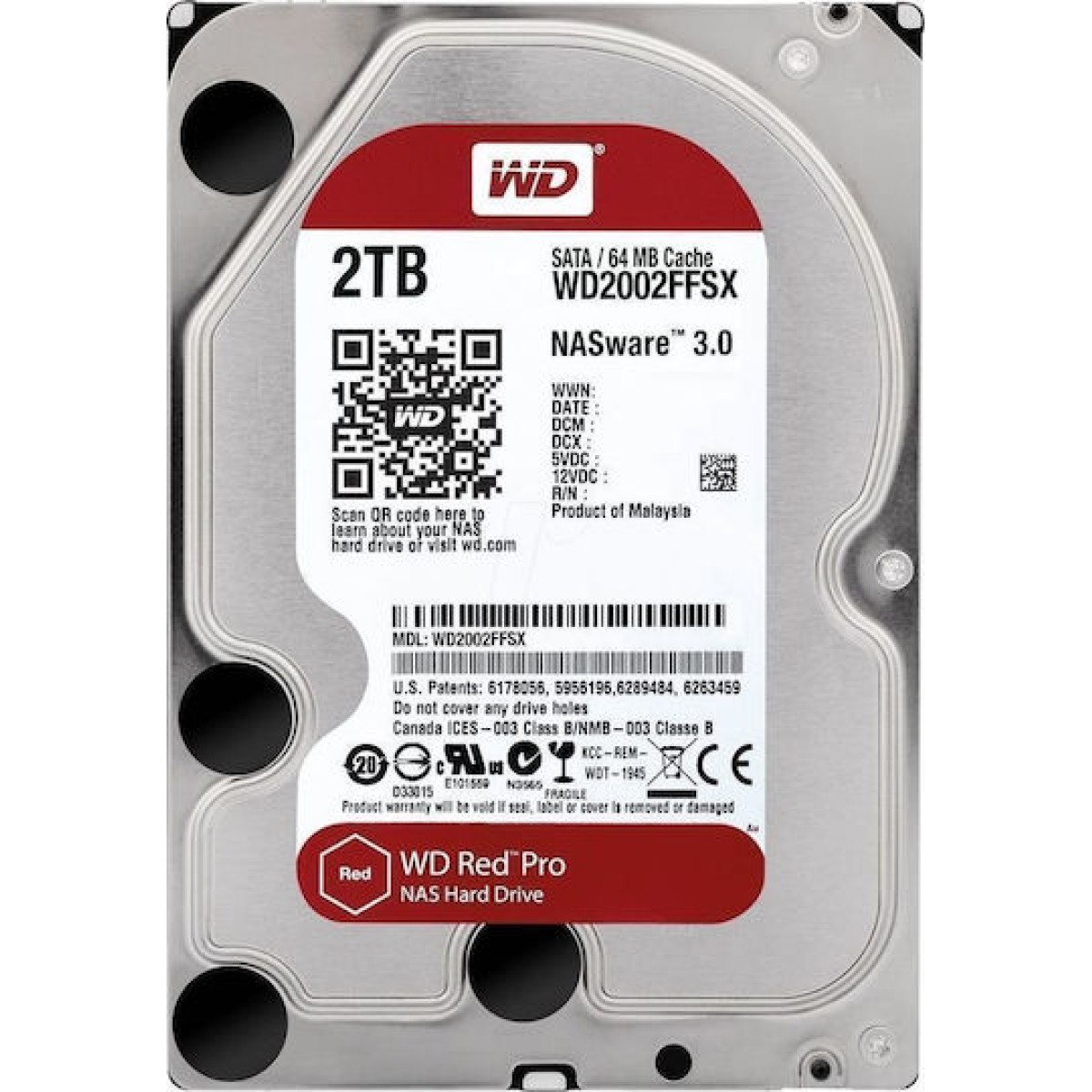 Western Digital Red Pro 2TB HDD Σκληρός Δίσκος 3.5