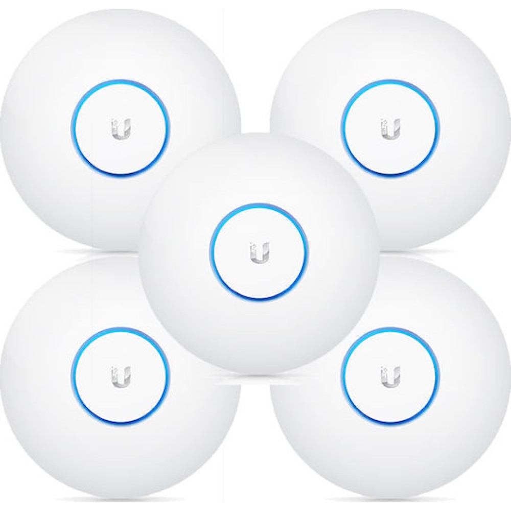 Ubiquiti UAP-AC-PRO Access Point Wi‑Fi 5 Dual Band (2.4 & 5GHz) σε Πενταπλό Kit