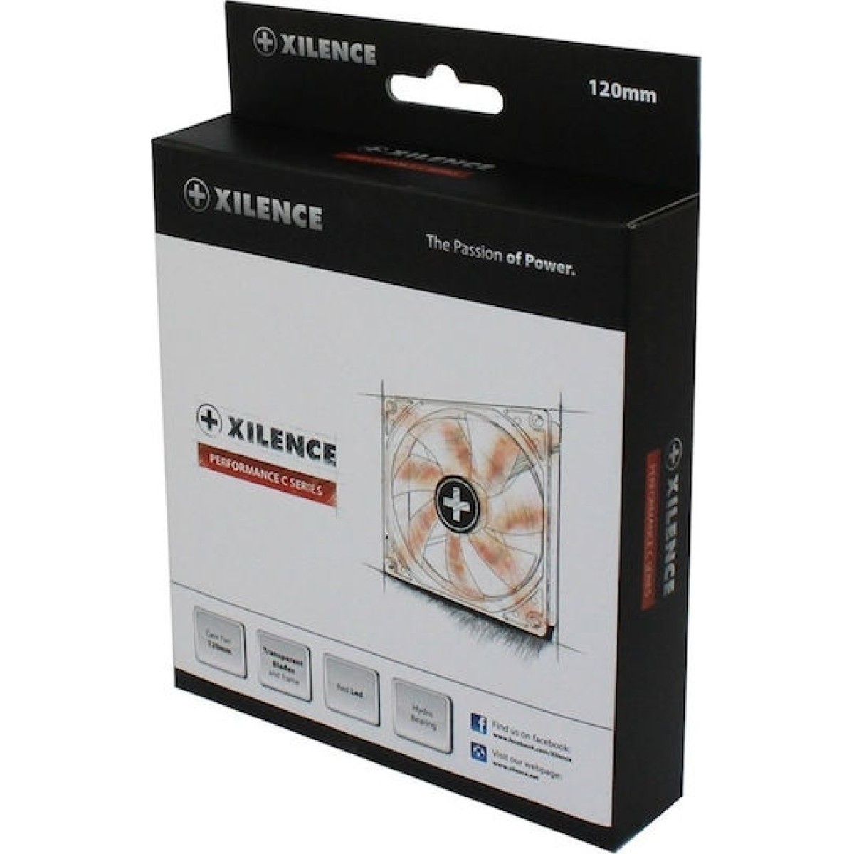 Xilence XF046 Case Fan 120mm με Κόκκινο Φωτισμό και Σύνδεση 3-Pin / 4-Pin Molex Λευκό